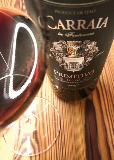 Vinho Carraia Primitivo, vendido pela Evino | Cozinha do João