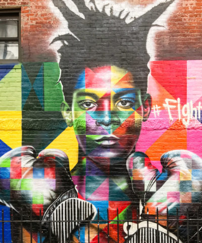 Mural do Basquiat grafitado por Kobra em Williamsburg, Nova York | Cozinha do João