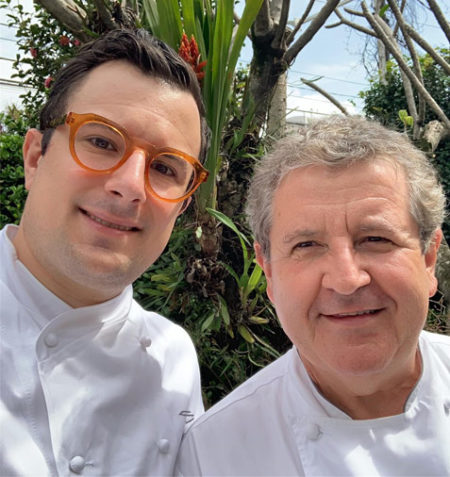 João Junqueira e o chef Laurent Suadeau | Cozinha do João