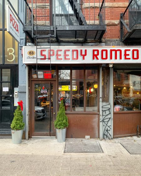 Pizza é no Speedy Romeo, no Lower East Side